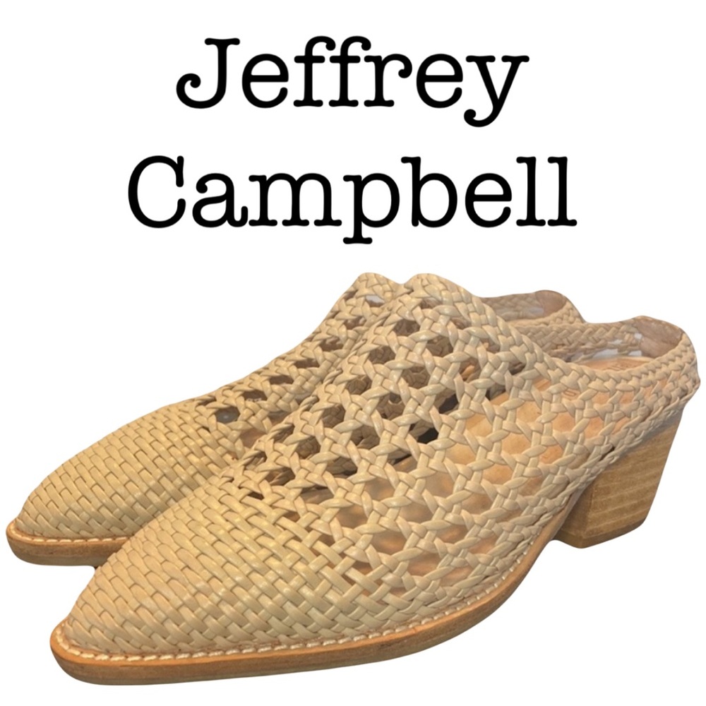 Jeffrey Campbell Free People Leone Woven Mules Size 6.5